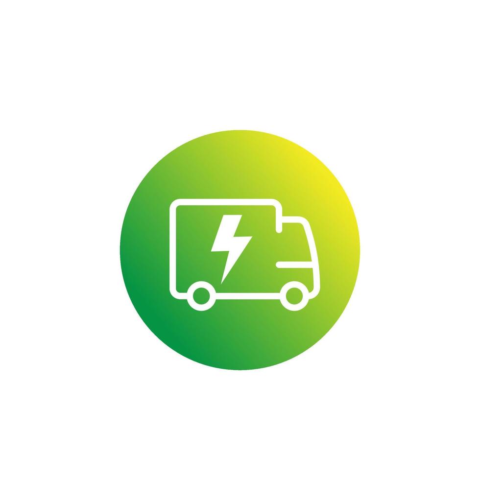 Elektro-Van, Lieferwagen-Symbol vektor