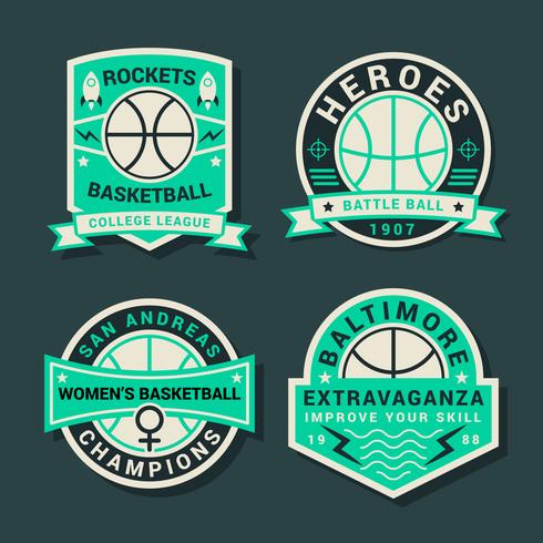 Vintage Basketball Tournament Badge vektor