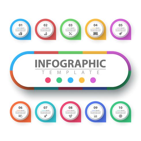 Geschäft Infografik. Papier-Origami-Vorlage. vektor