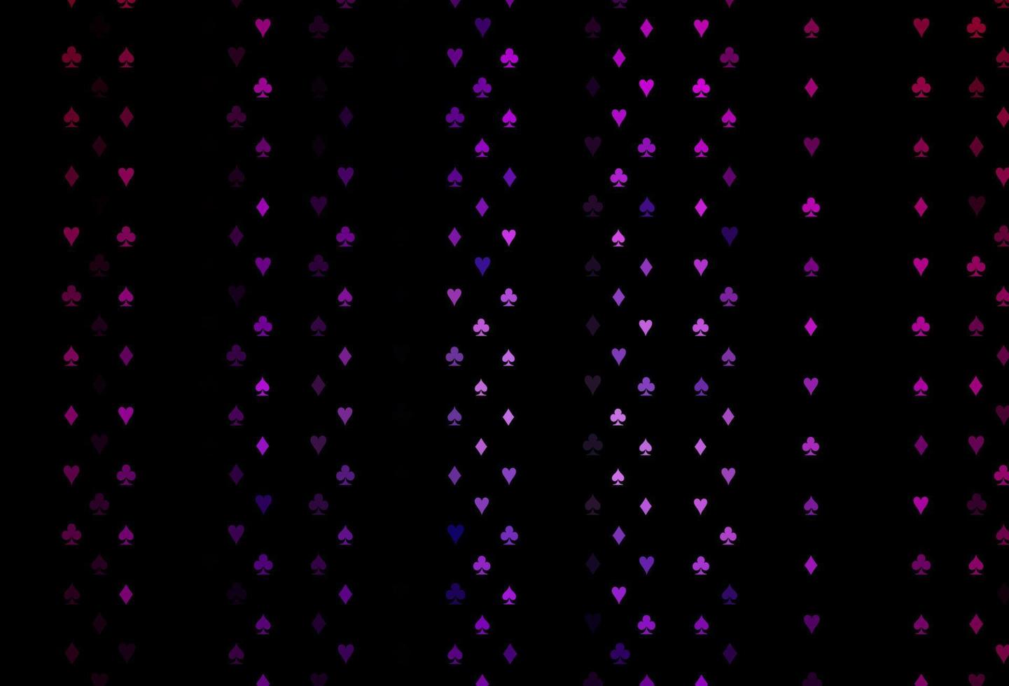 dunkelviolettes Vektorcover mit Glücksspielsymbolen. vektor