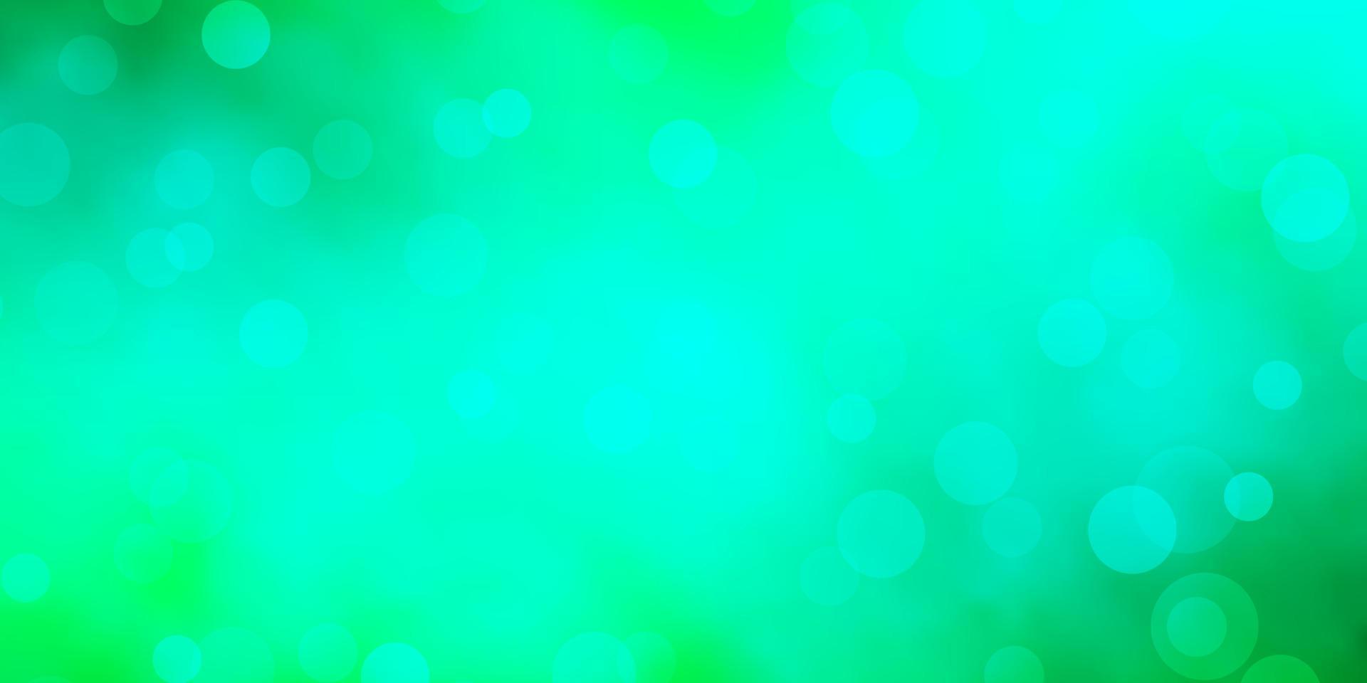 hellgrüner Vektorhintergrund mit Kreisen. vektor