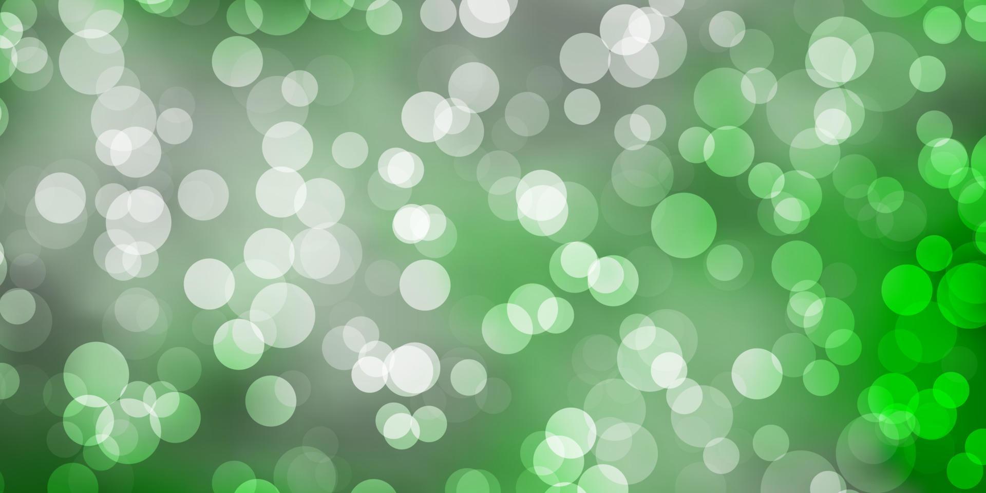 ljusgrön vektorlayout med cirkelformer. vektor