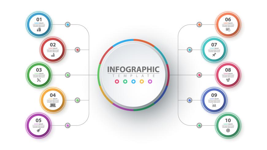 Business infographic. Papper origami mall. vektor