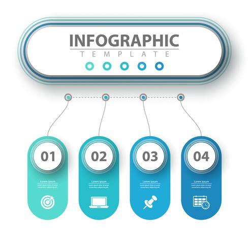 Business infographic. Papper origami mall. vektor