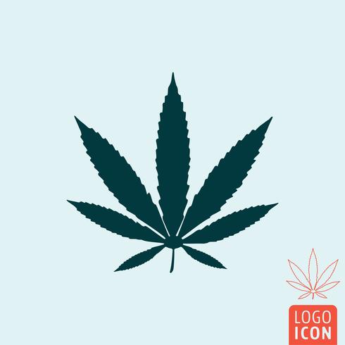 Marijuana ikon isolerad vektor