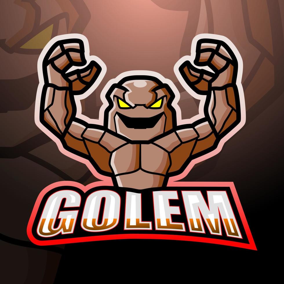 golem mascot esport logotypdesign vektor