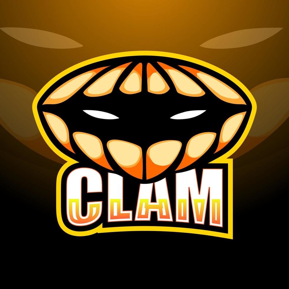 clam mascot esport logotypdesign vektor