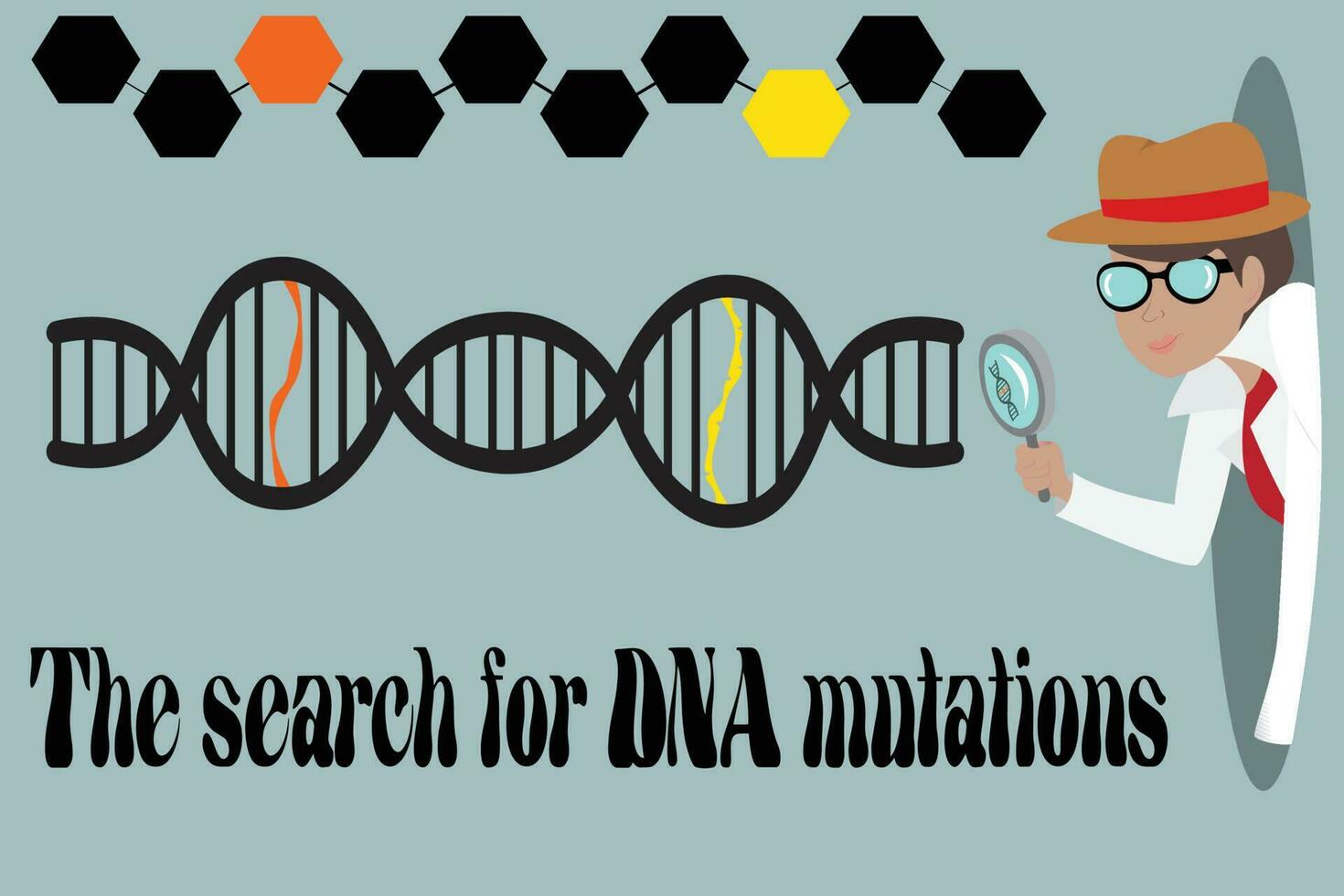 Suche nach Mutationen im Genom vektor