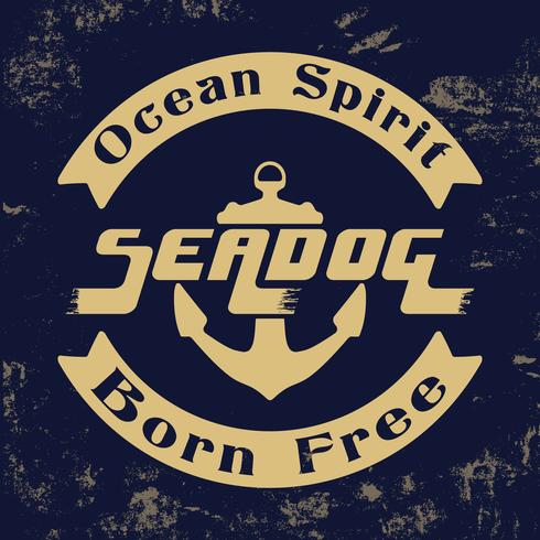 Ocean spirit vintage stämpel vektor