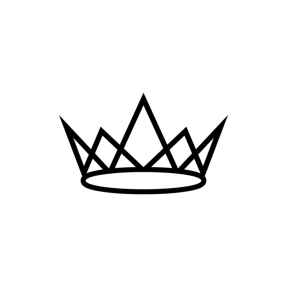 Krone. Krone-Logo-Vektor. Logobild der königlichen Krone. Krone Symbol einfaches Zeichen. Krone Symbol flache Vektor-Design-Illustration. vektor