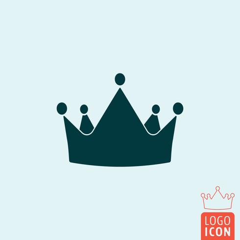 Crown-Symbol isoliert vektor