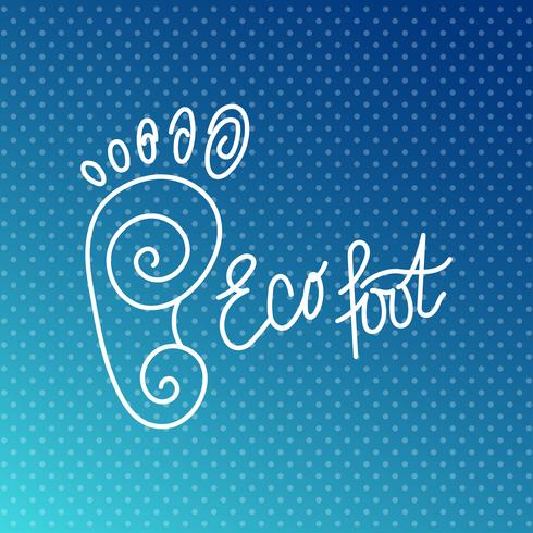Eco fot. Health Center-logotyp, ortopedisk ekosalong. vektor