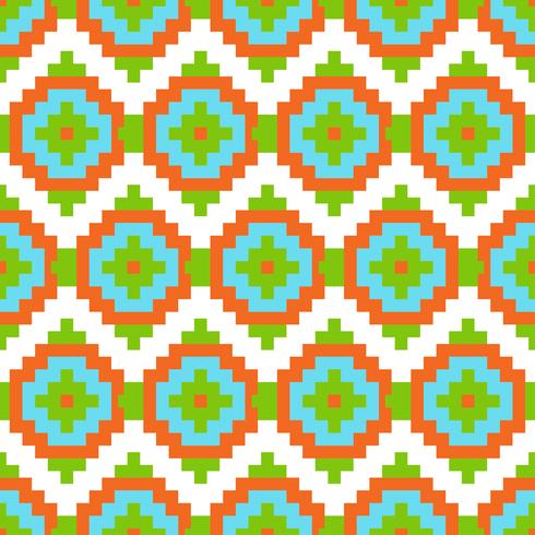 Mexican Folkloric tracery textil sömlösa mönster vektor