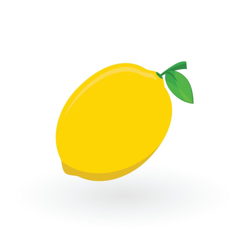citron frukt 2d tecknad illustration vektor