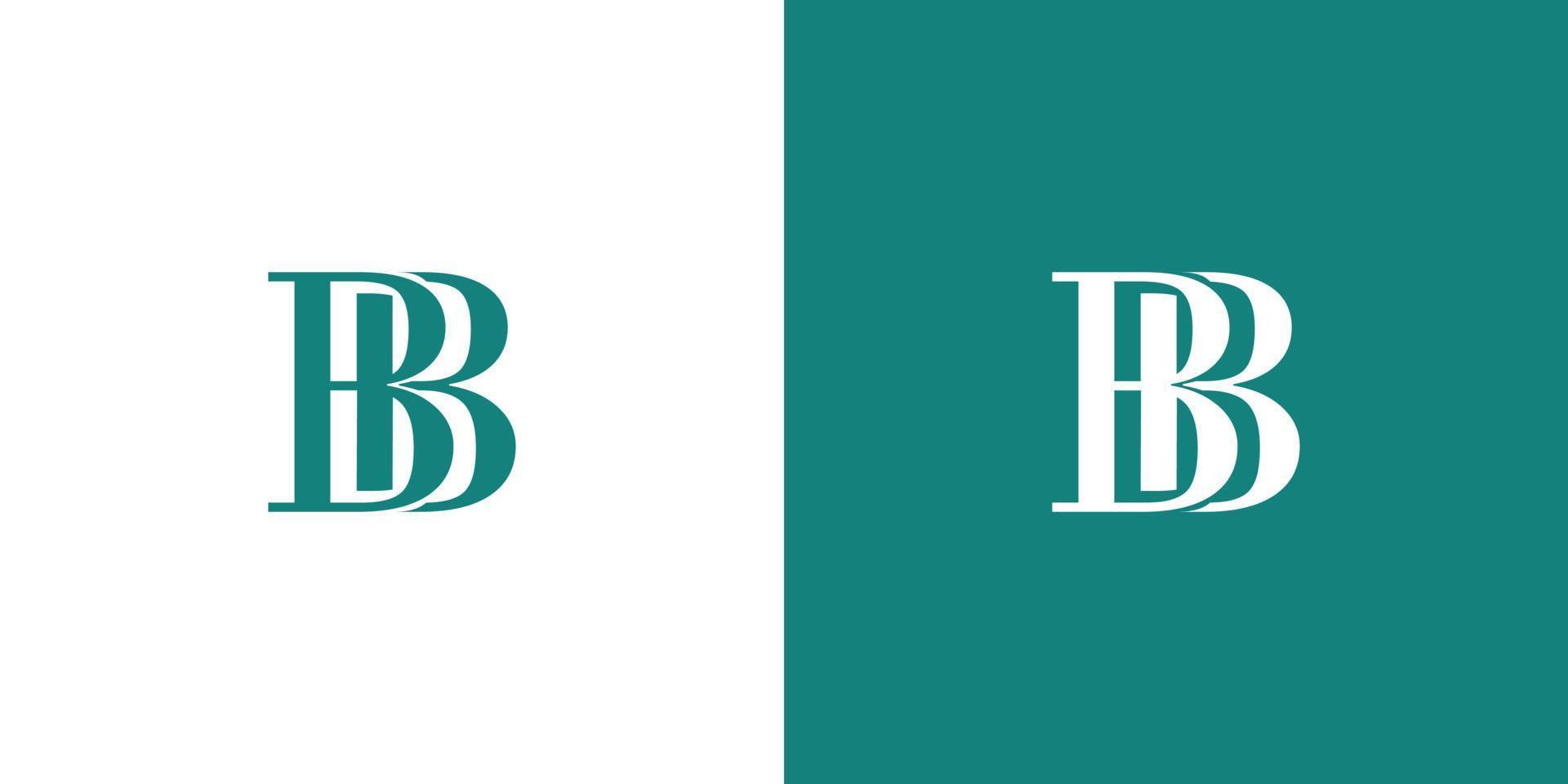 modern och elegant bb initials logotypdesign 1 vektor