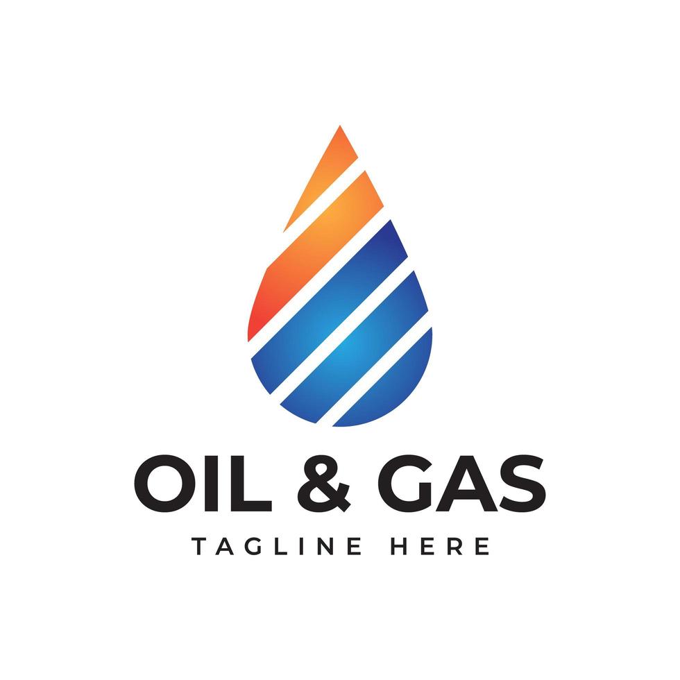 Öl- und Gas-Logo-Design vektor