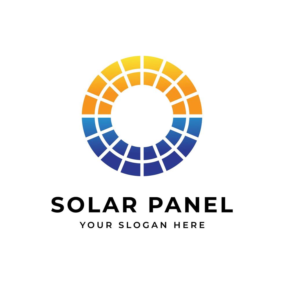 Solarpanel-Vektor-Logo-Design vektor