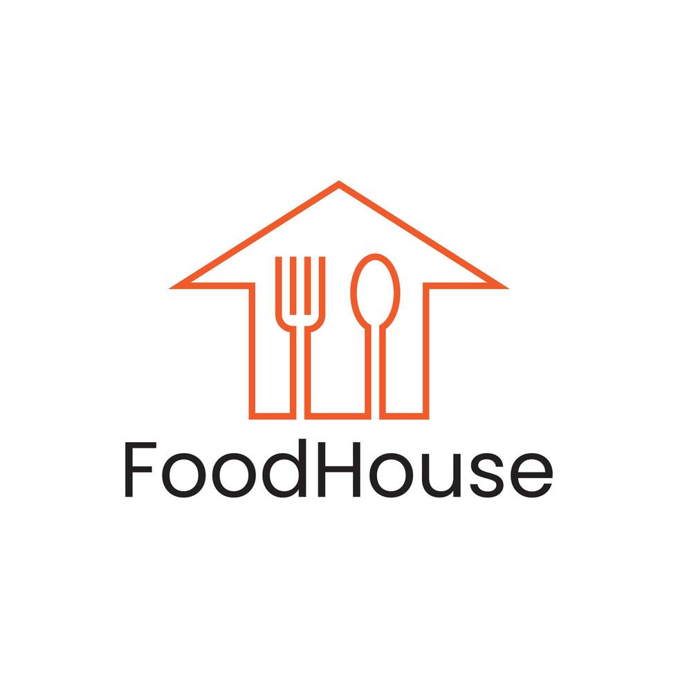 Food House Restaurant-Logo-Design vektor