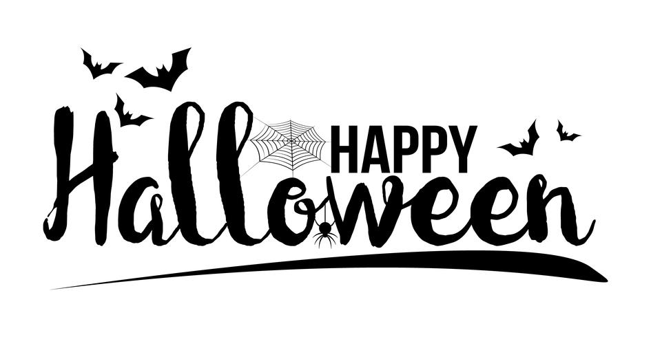 Fröhliches Halloween Banner. Einladungsschreiben und Nachrichtenkonzept. Feiertags- und Geisterthema. Vektor-illustration vektor