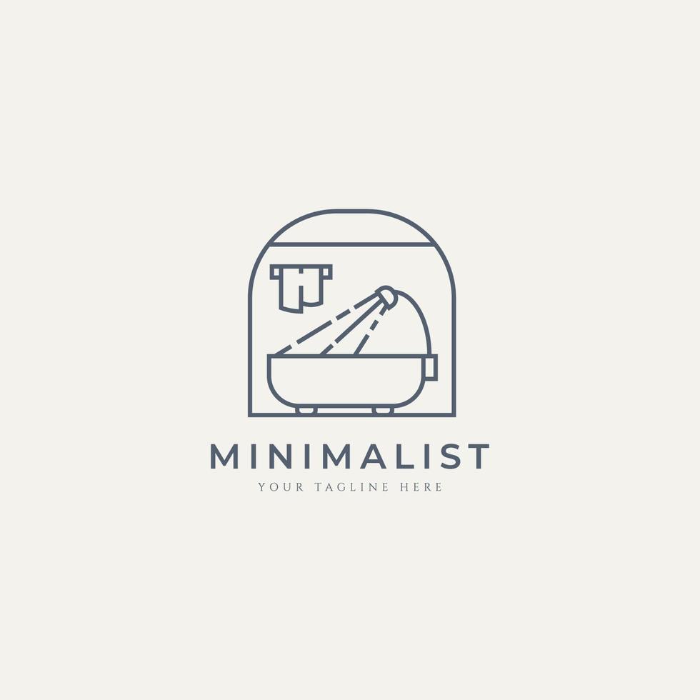 minimalistisches Möbel-Logo-Design-Vektorbild vektor