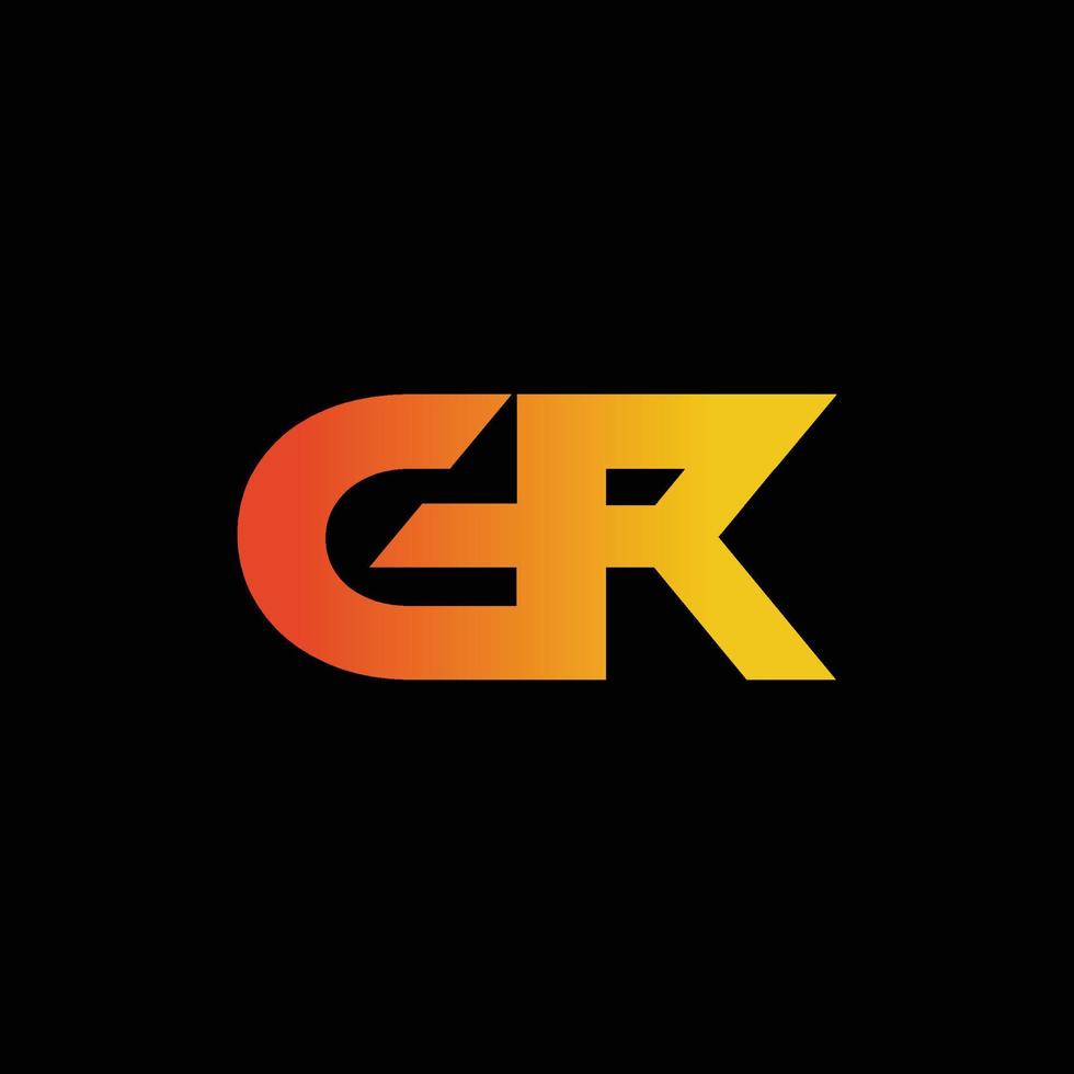 gr logo creative modern minimalalphabet gr initial letter mark monogram redigerbar i vektorformat vektor