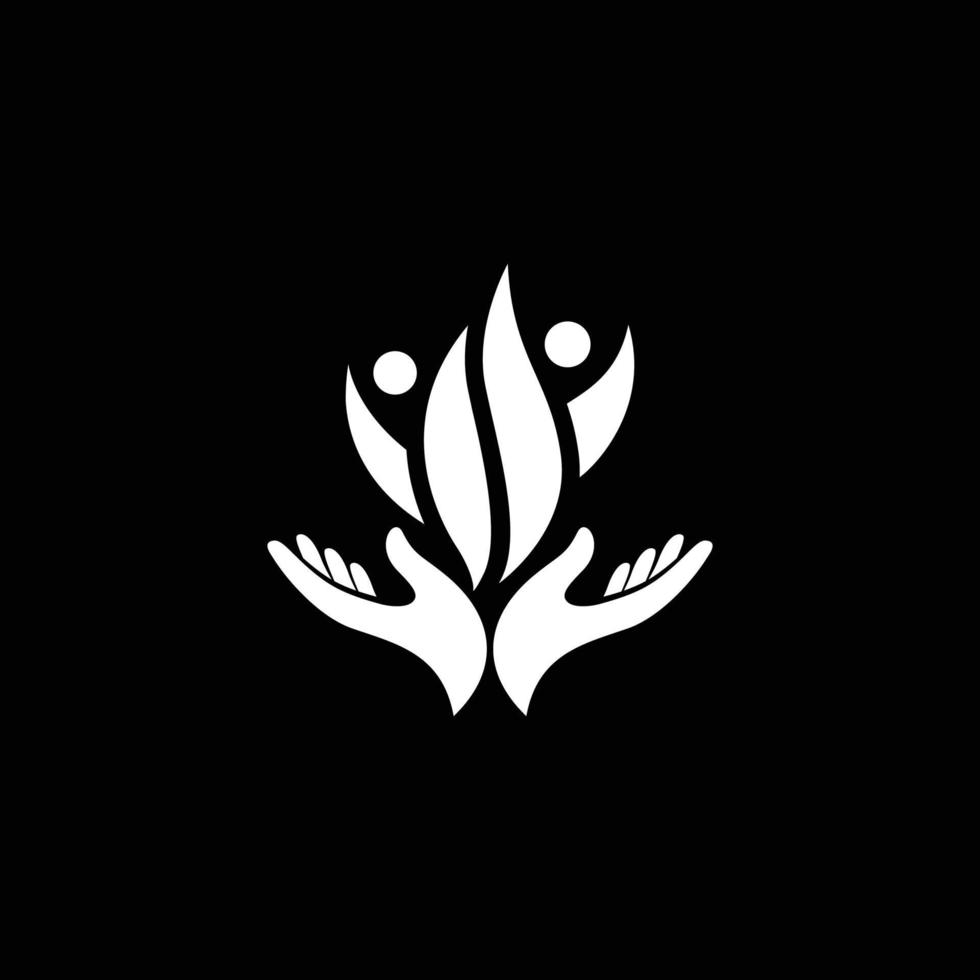 Menschen helfen abstrakte Marke bildliches Emblem Logo Symbol ikonisch kreativ modern minimal editierbar im Vektorformat vektor