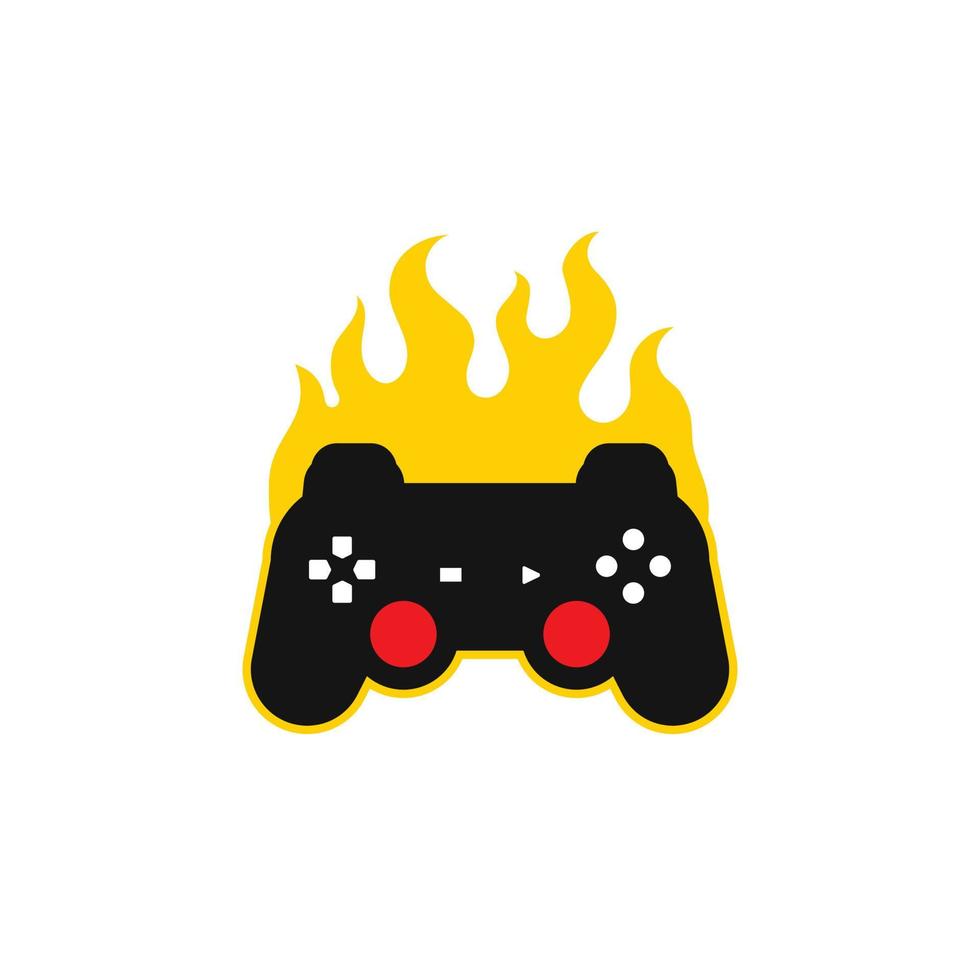 flame fire joystick handtag kontroller abstrakt märke bild emblem logo symbol ikonisk kreativ modern minimal redigerbar i vektorformat vektor