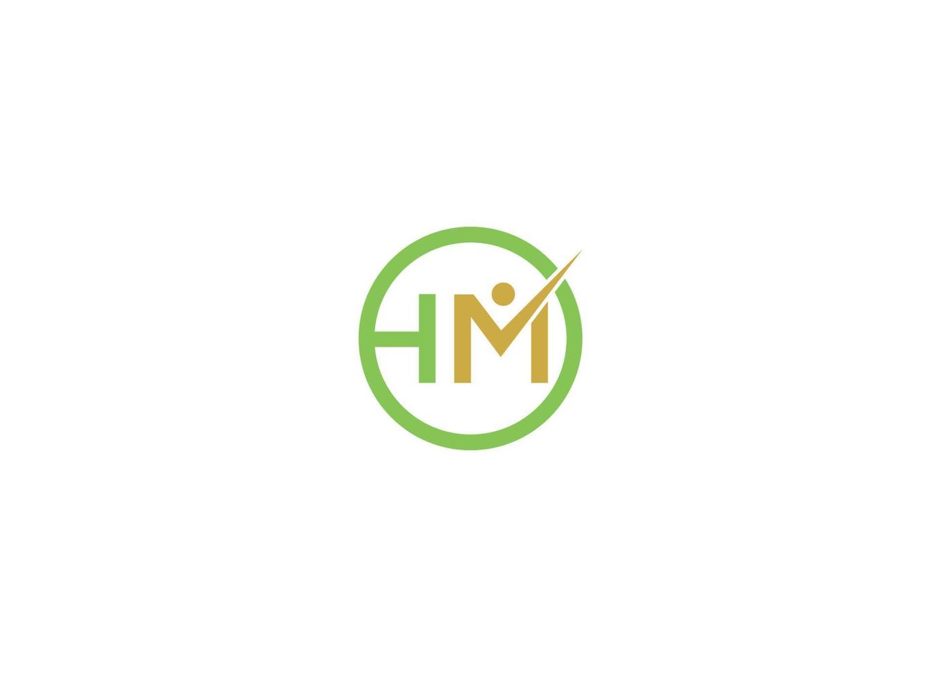 hm modern logotyp design vektor ikon mall med vit bakgrund
