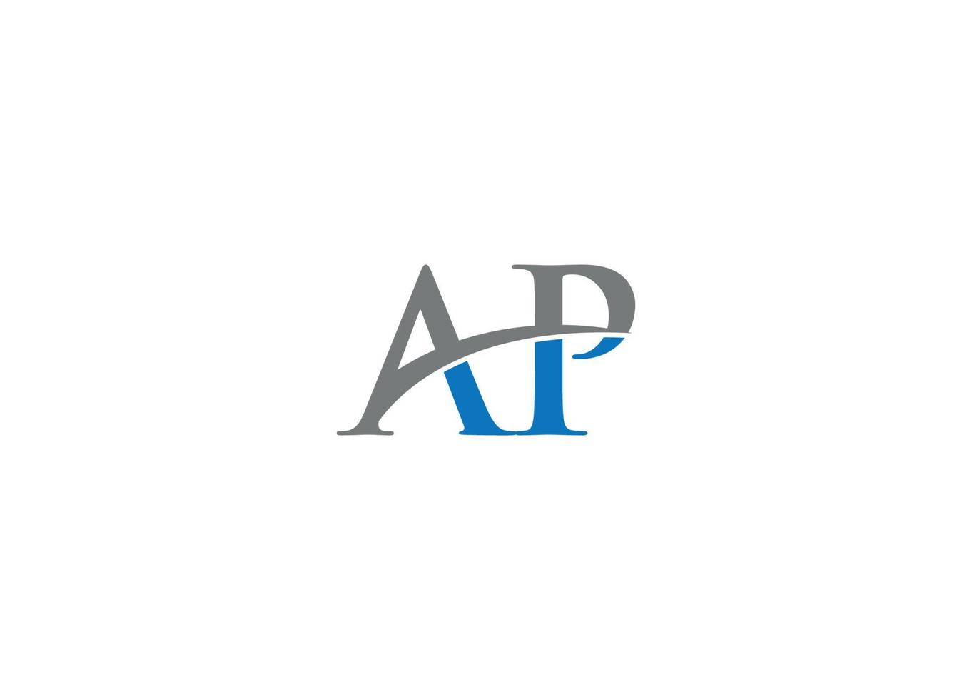 ap moderne Logo-Design-Vektor-Icon-Vorlage mit weißem Hintergrund vektor