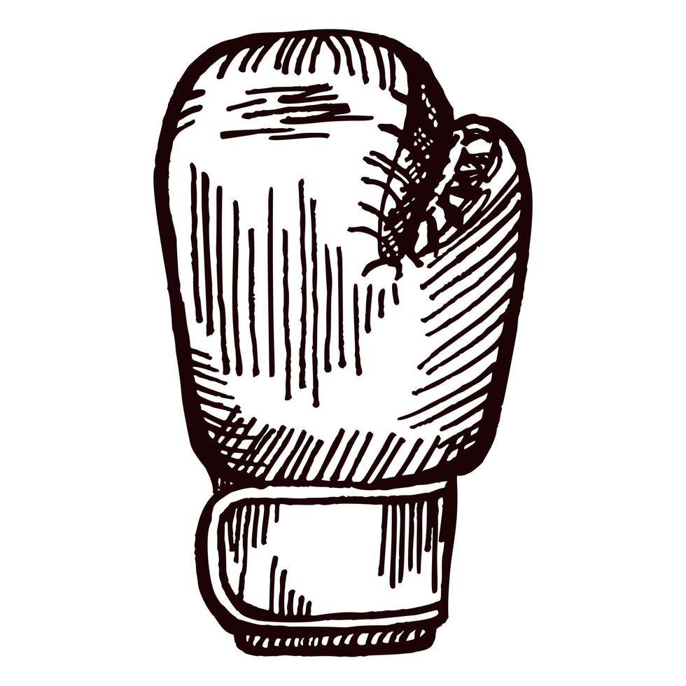 boxningshandskar skiss isolerade. sportutrustning för boxning i handritad stil. vektor