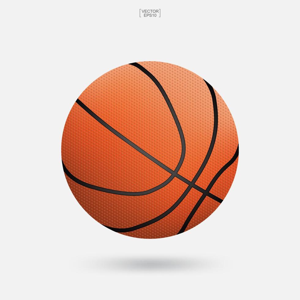 basketboll på vit bakgrund. vektor illustration.