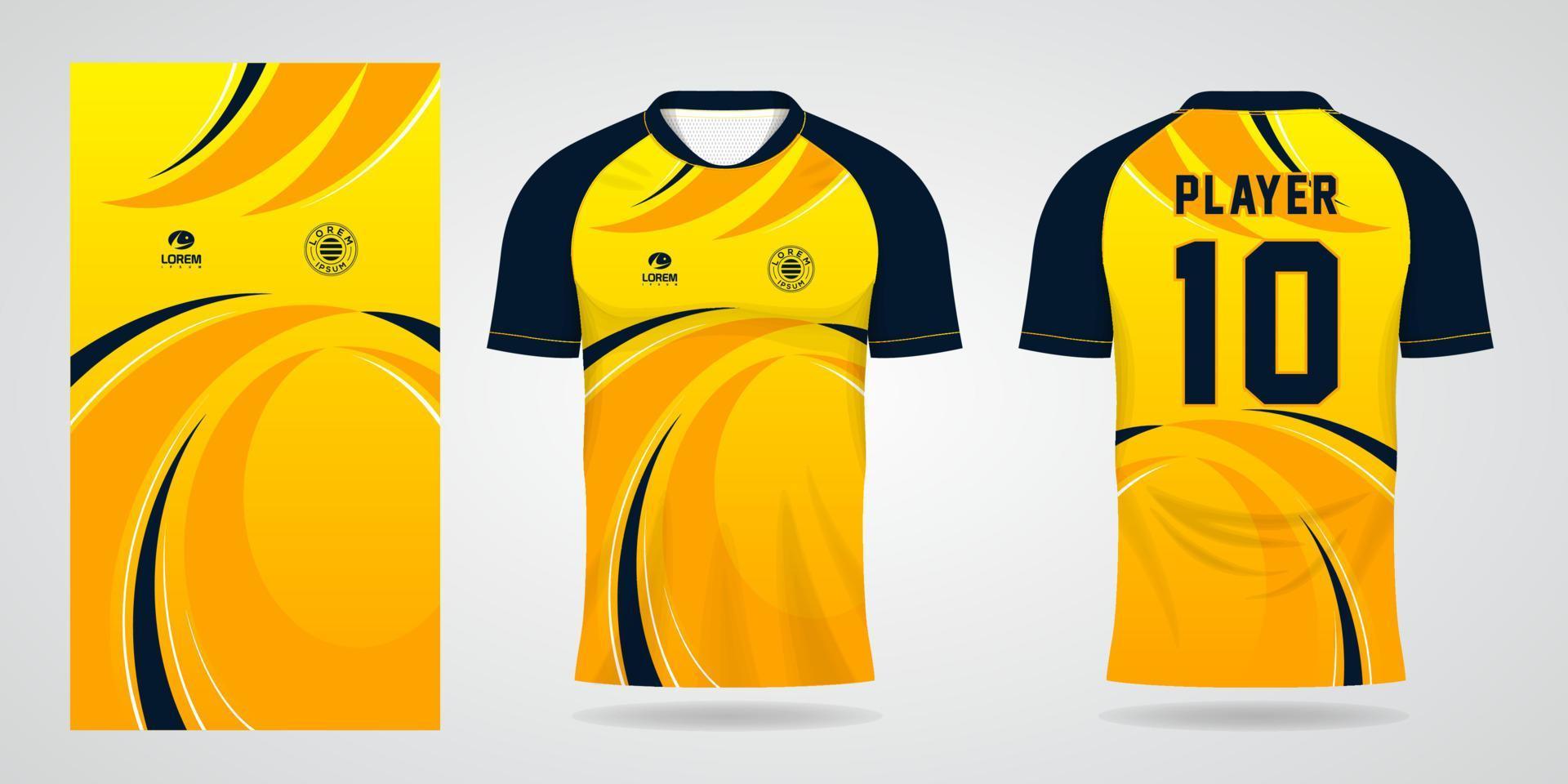 Designvorlage für gelbes Sporthemdtrikot vektor