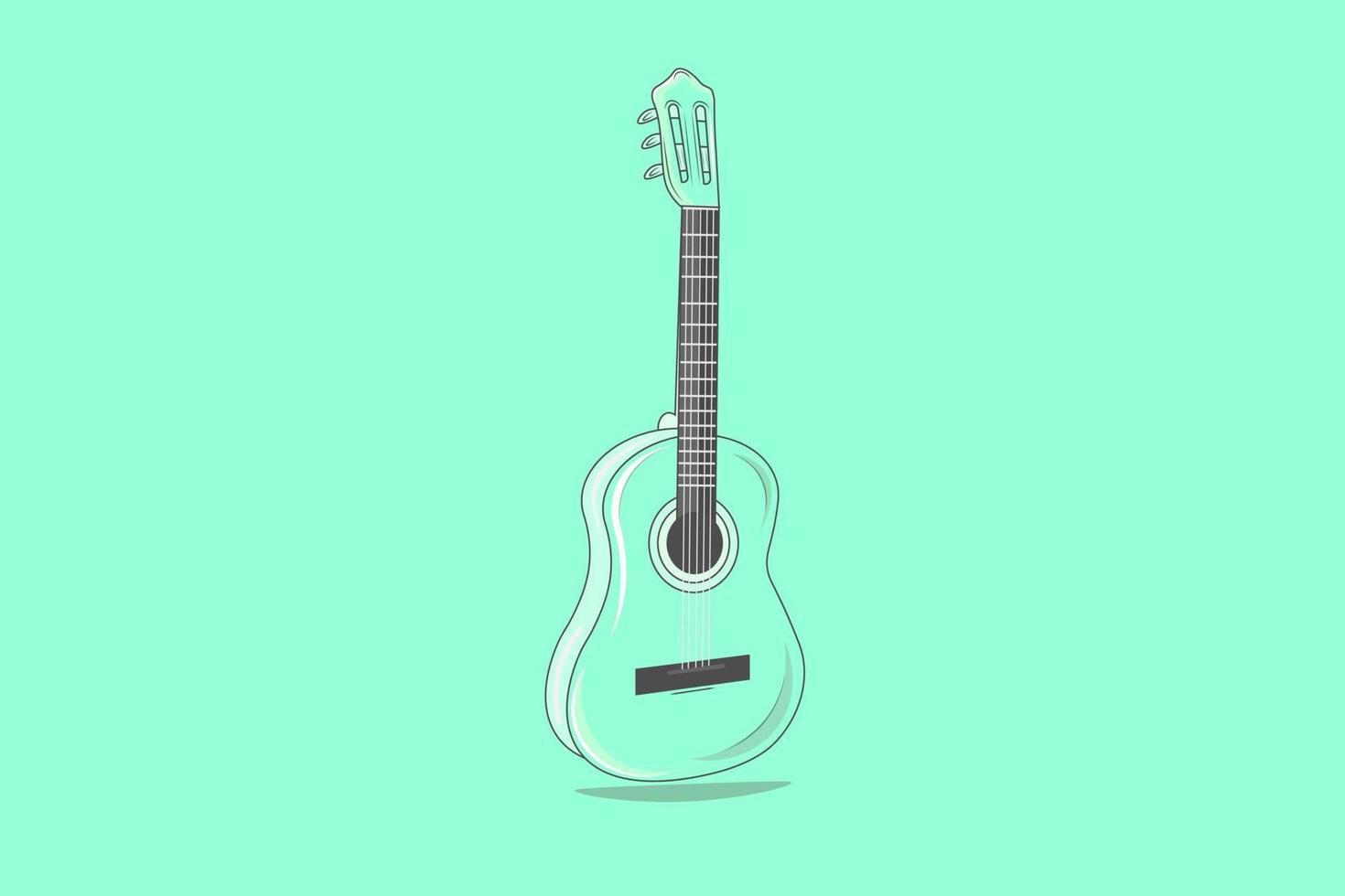 platt design gitarr vektorillustration vektor