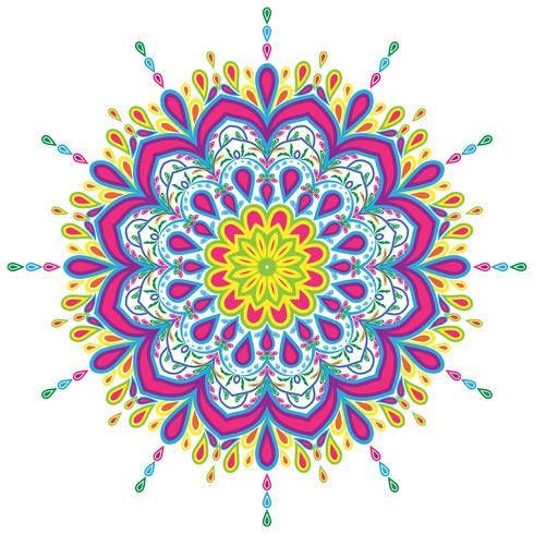 Färgglada mandala vintage dekorationer element vektor illustration