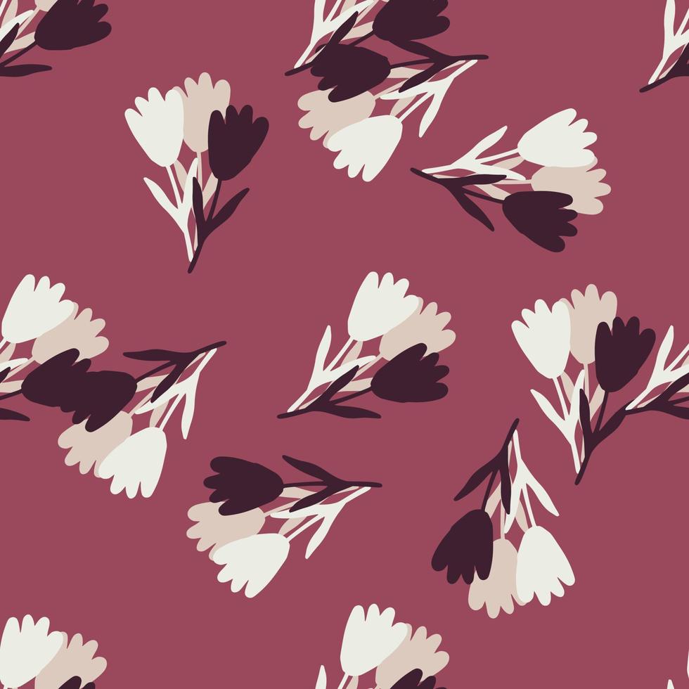 Vintage florale endlose Tapete. romantisches Blumenblumenstrauß nahtloses Muster auf rosa Hintergrund. vektor