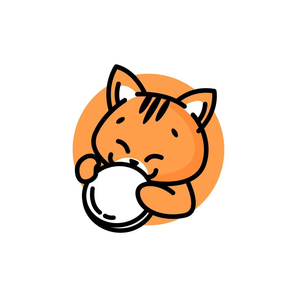 süße tiger orangefarbene maskottchen logo inspiration vektor