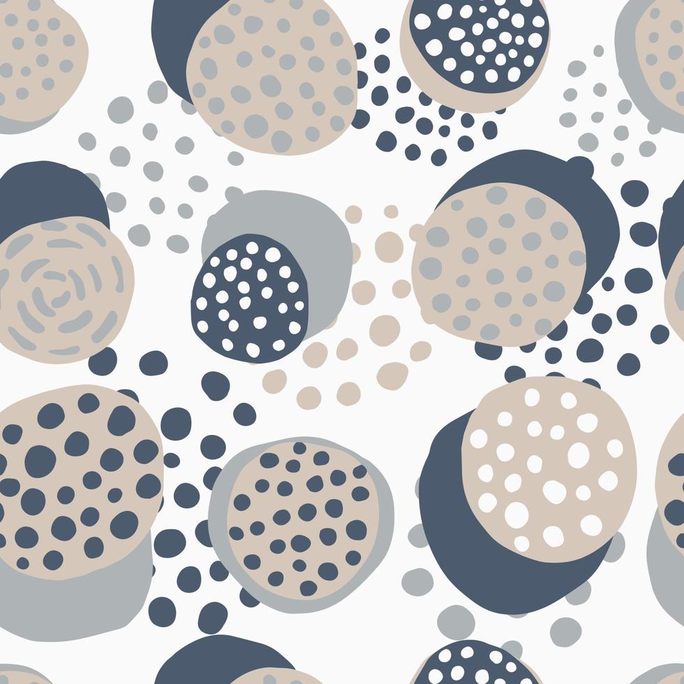 skandinavisk abstrakt prick enkla sömlösa mönster på vit bakgrund. vektor