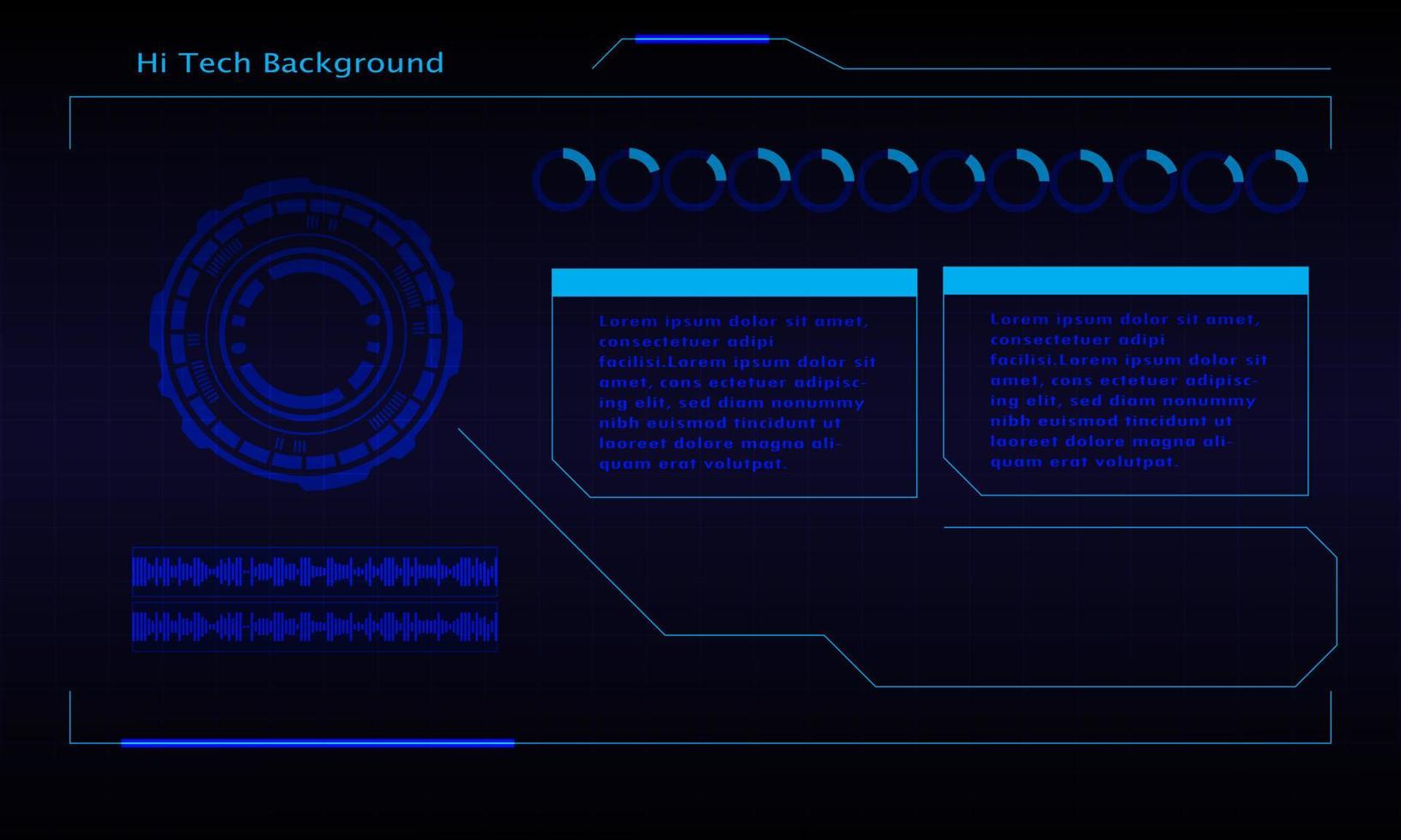 futuristischer abstrakter technologiehintergrund. Vektor-Tech-Kreis und Technologie-Hintergrund. vektor