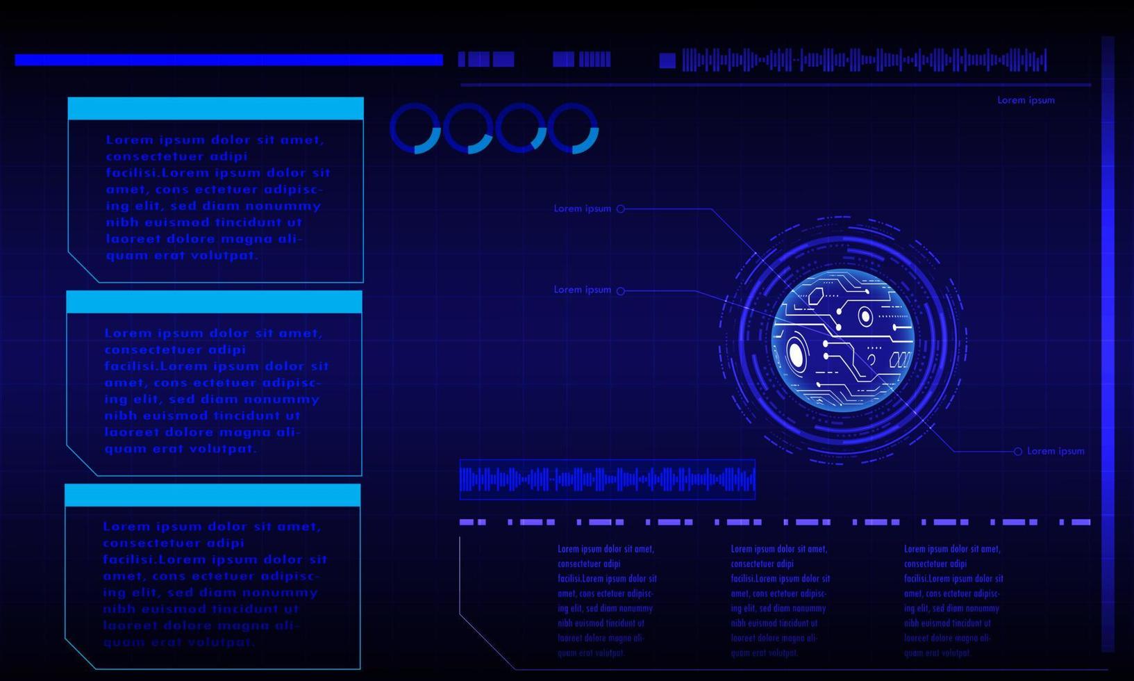 futuristisk abstrakt teknikbakgrund. vektor tech cirkel och teknik bakgrund.