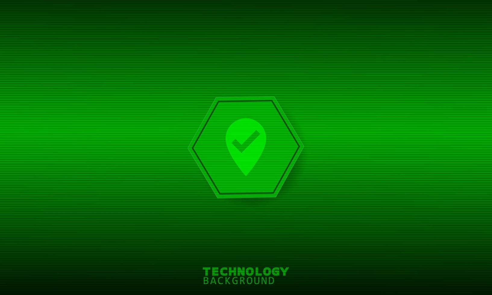 nålikonen i grön hexagon med grön bakgrund. vektor