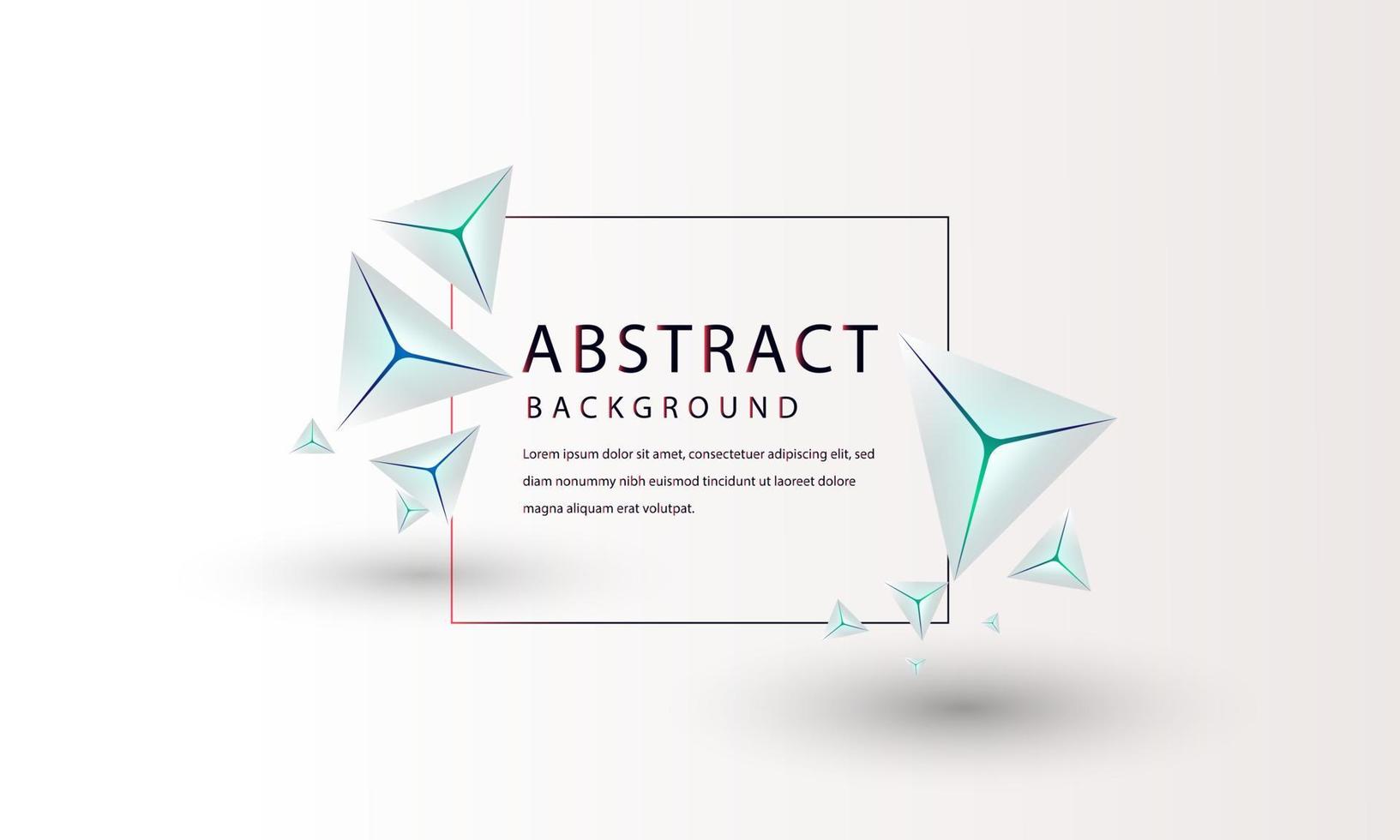 abstrakt vit 3d triangel former bakgrund. illustration vektor design digital teknik koncept.