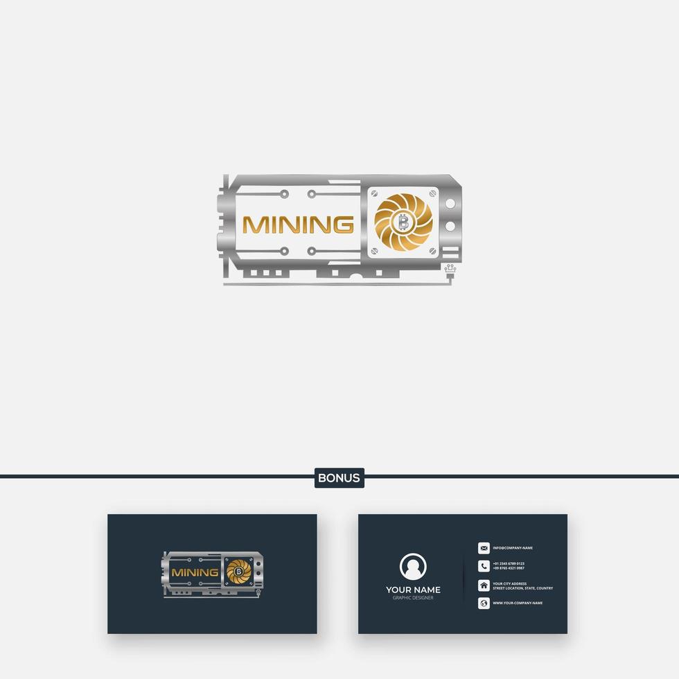 king of mining kryptovaluta logotyp vektor