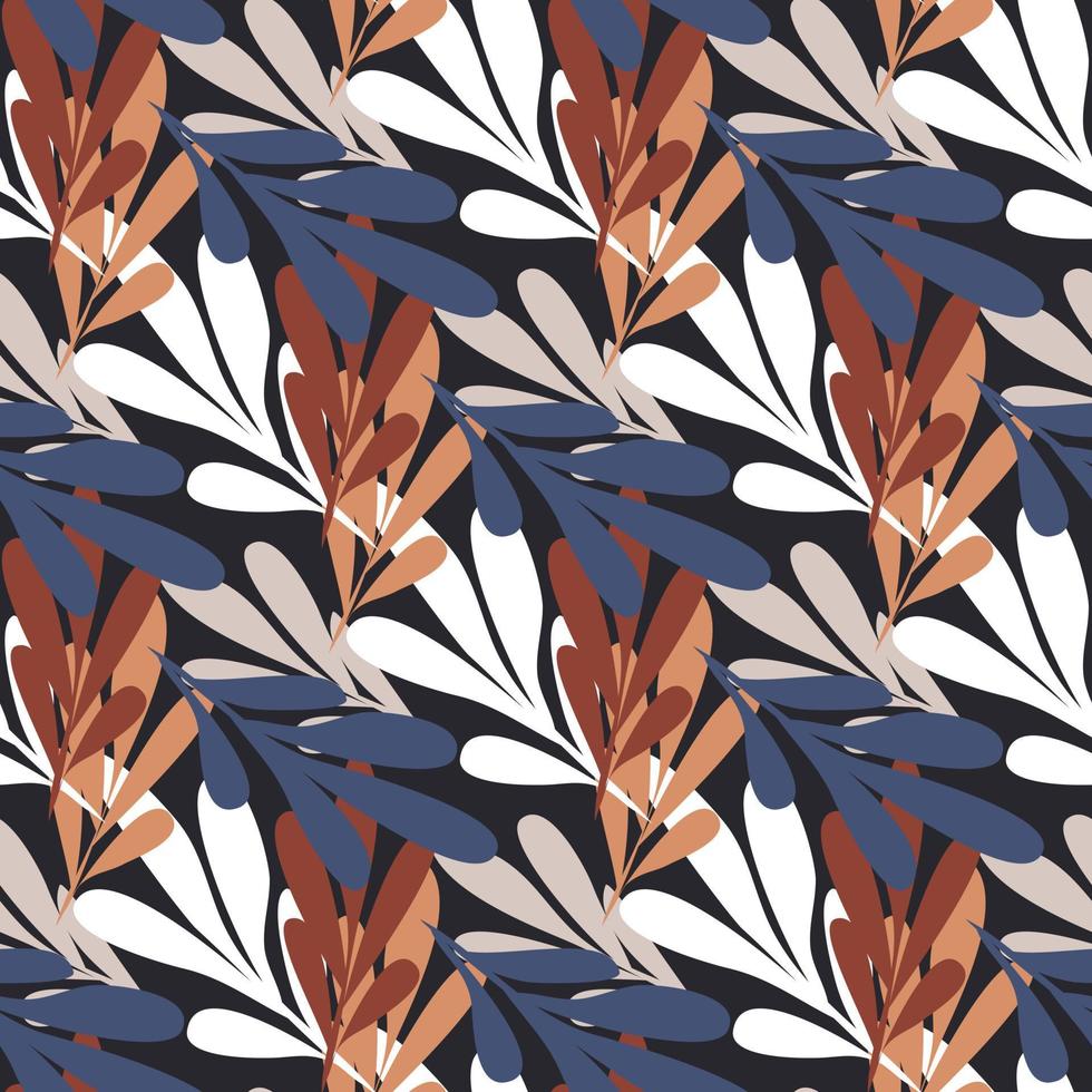 nahtloses Muster mit tropischen Palmblättern. Design für Stoff, Textildruck, Geschenkpapier. vektor