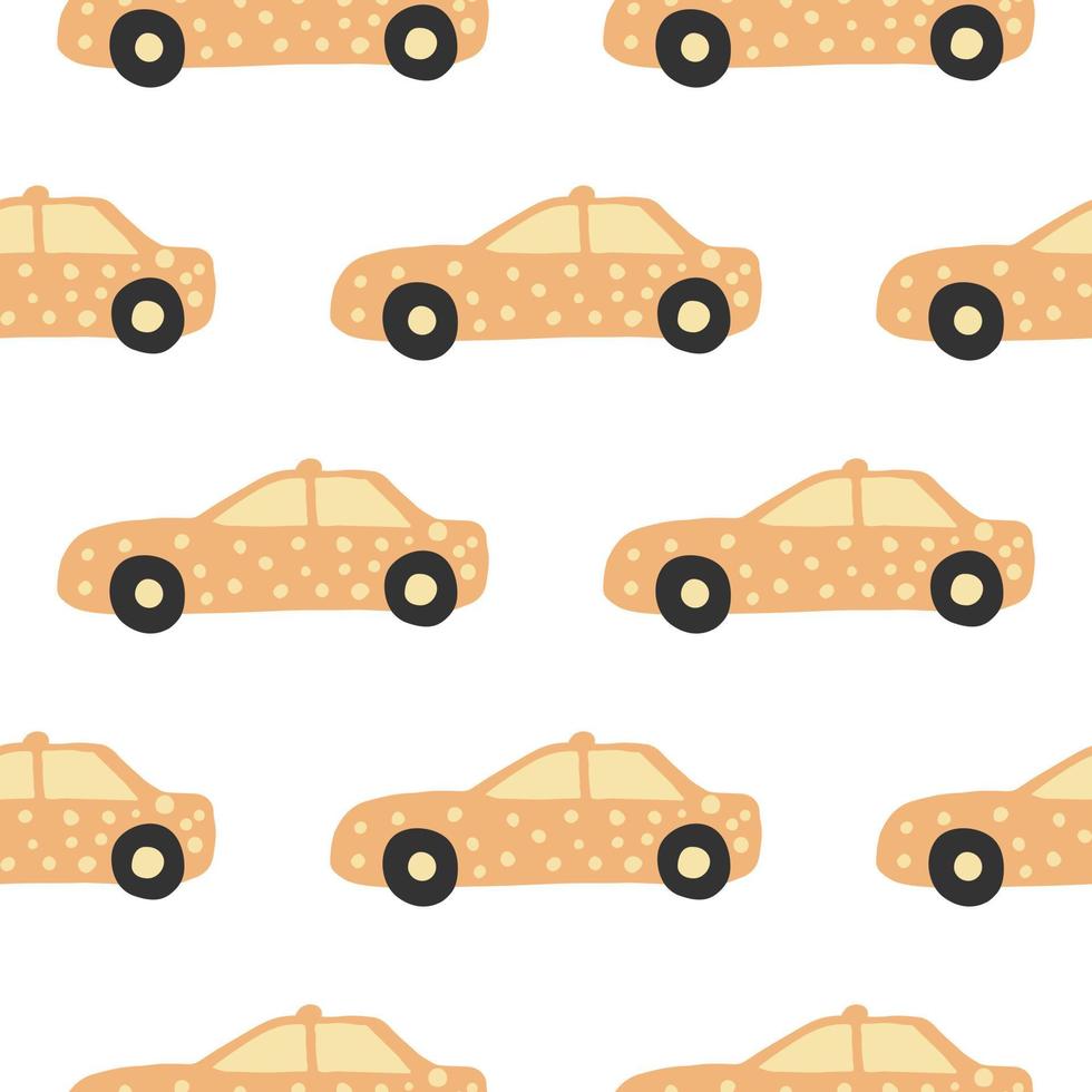 taxi seamless mönster. doodle bilar vektor illustration.