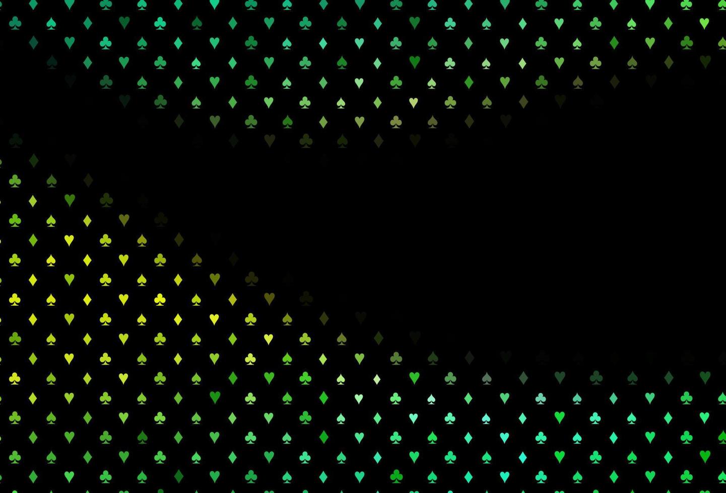 dunkelgrüner, gelber Vektorhintergrund mit Kartenzeichen. vektor