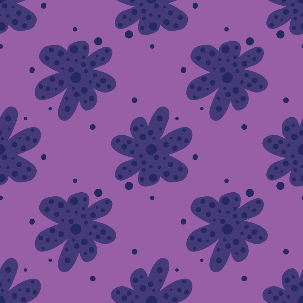 abstrakte Kamillenblüten nahtloses Muster. geometrische Gänseblümchen-Tapete. vektor