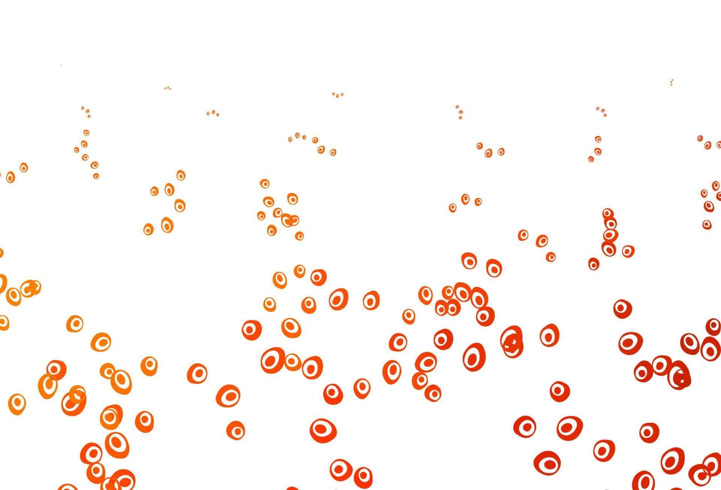 ljus orange vektor bakgrund med bubblor.
