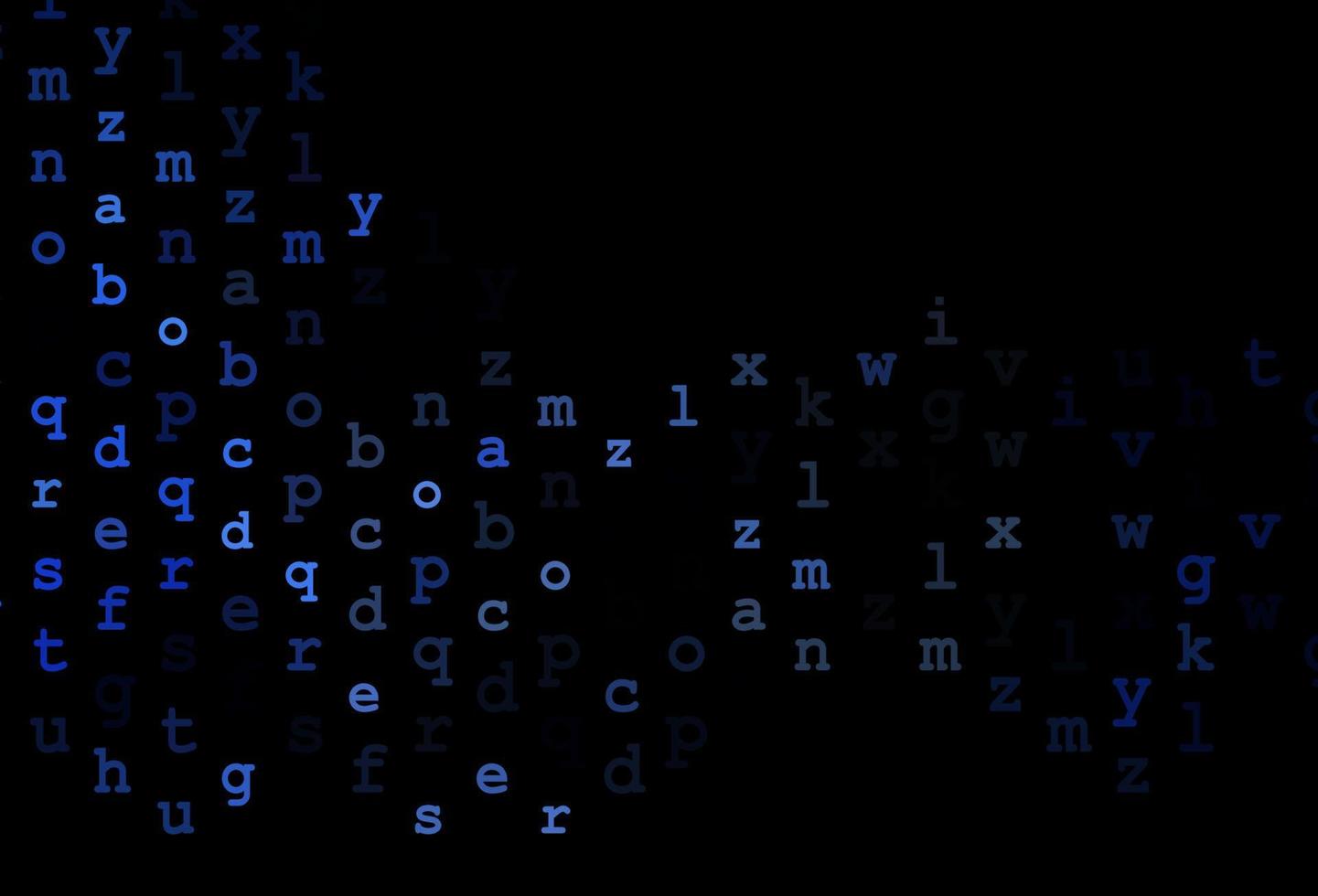 dunkelblaue Vektorvorlage mit isolierten Buchstaben. vektor