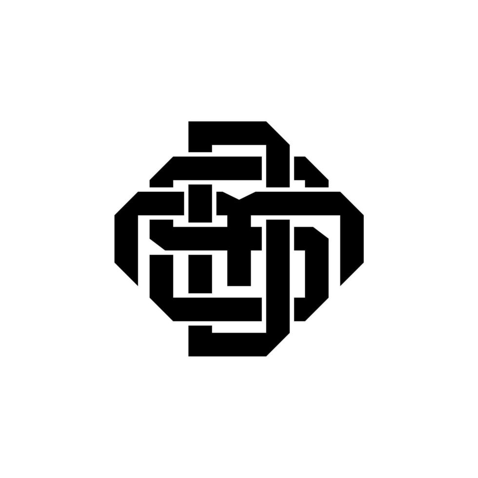 Vektor-Logo-Monogramm-Buchstabe mds-Logo-Design vektor