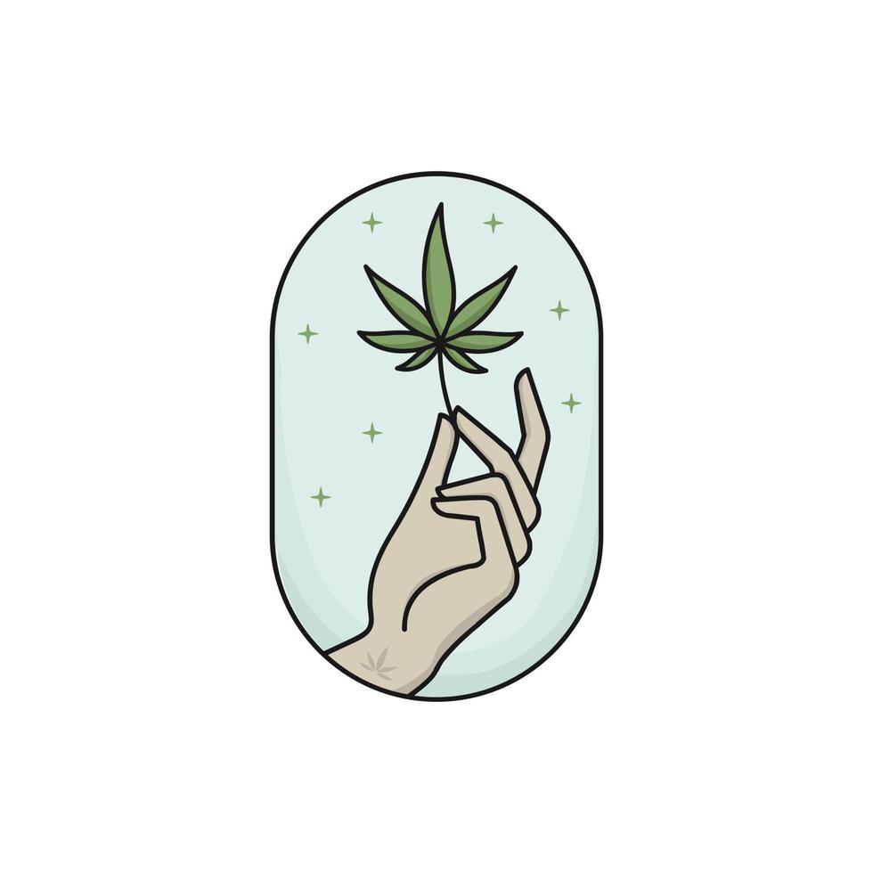 Cannabis-Logo-Premium-Vektor vektor
